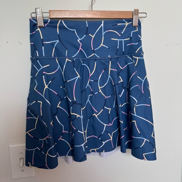 Athleta Stylish Blue Patterned Skort XXS - Picture 2 of 5